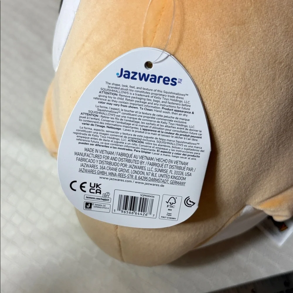 Plush Bird Toy - Tan and White
